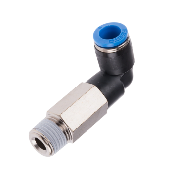 Picture of IPLL12-01 - Elbow Male Extended - Push-In Fitting - 12mm Tube To 1/8" Male Thread - Technopolymer