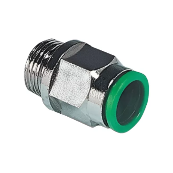 Picture of 011212 - Male Stud Paralell - Push-in Fittings - 12mm Stem To 1/2" Male Thread - Polymer & Brass