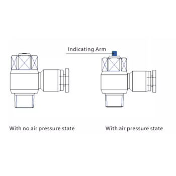Picture of ISCX06-M5 - Pressure Indicator  - Push-In Fitting - 6mm Tube To M5 Male Thread - Technopolymer