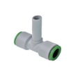 Picture of T0508L0 - Tee Piece Stem - Push-in Fittings - 8mm Tube To Tube with 8mm Stem Tee - Polymer & Brass