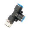 Picture of IPD10-03 - Tee Piece Tube - Push-In Fitting - 10mm Tube To 3/8" Male Thread with Tube Tee - Technopolymer