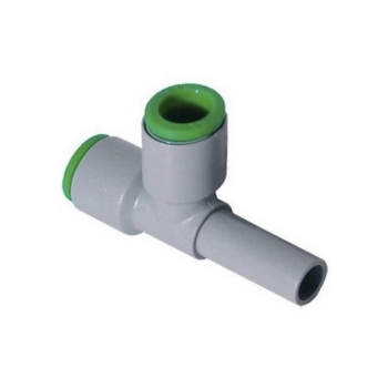 Picture of T0506V0 - Tee Piece Tube - Push-in Fittings - 6mm Tube To Stem with 6mm Tube Tee - Polymer & Brass