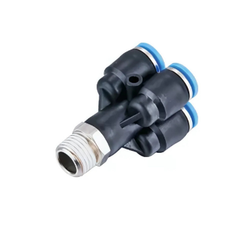 Picture of PXT04-01 - Y-Piece Double - Push-In Fitting - 4mm Tube To 1/8" Male Thread - Technopolymer