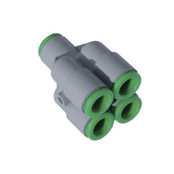 Picture of T240406 - Y-Piece Double - Push-in Fittings - 4mm Tube To 6mm Tube - Polymer