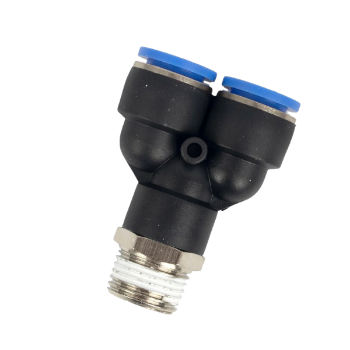 Picture of IPX10-03 - Y-Piece - Push-In Fitting - 10mm Tube To 3/8" Male Thread - Technopolymer