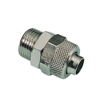 Picture of 301Z0614 - Adaptor Paralell Straight Male - Quick Coupler - 6mm Tube To 1/4" Male Thread - Brass
