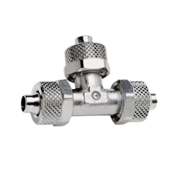 Picture of 3090600 - Tee Piece Tube - Quick Coupler - 6mm Tube To 6mm Tube with Tube Tee - Brass