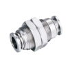 Picture of SSM08 - Bulkhead Union - Stainless Steel Fitting - 8mm Tube To 8mm Tube (M16X1) - Stainless Steel