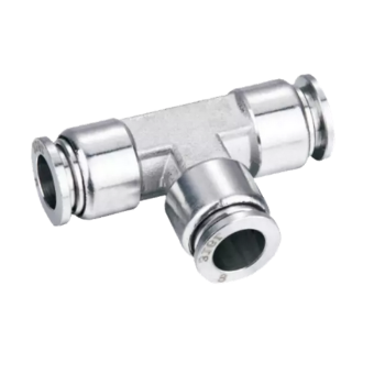 Picture of SSE06 - Tee Piece Tube - Stainless Steel Fitting - 6mm Tube To 6mm Tube with Tube Tee - Stainless Steel