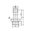 Picture of 119Z1238 - Hose Adaptor Male - Standard Fittings - 12mm Hose To 3/8" Male Thread - Brass