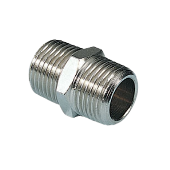 Picture of 1021438 - Nipple Taper - Standard Fittings - 1/4" Male Thread To 3/8" Male Thread - Brass