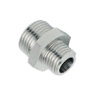 Picture of BC-01T03T - Nipple - Standard Fitting - 1/8" Male Thread To 3/8" Male Thread - Nickel Plated Brass