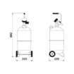 Picture of 43024 - Air Operated Wheel Mounted Waste Oil Drainer 24 Litre
