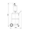 Picture of 43091 - Air Operated Waste Oil Drainer 90 Litre With Transparent Chamber
