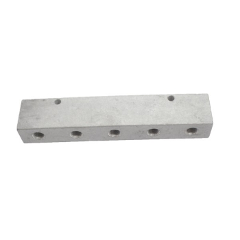 Picture of RIPUL1516 - Distribution Manifold Block - Unequal Long - Aluminium - 2 X 1/4" To 6 X 1/8"