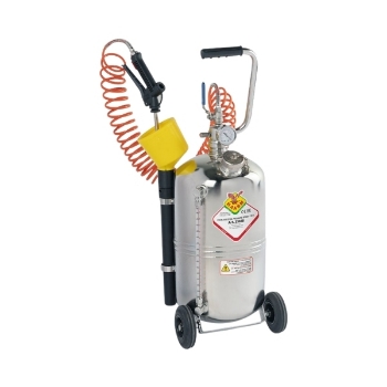 Picture of 23030 - Wheel Mounted AISI 304 Polished Stainless Steel Pressure Sprayer with 24 Litres Tank