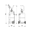 Picture of 23030 - Wheel Mounted AISI 304 Polished Stainless Steel Pressure Sprayer with 24 Litres Tank