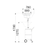 Picture of 42065-GF - Waste Oil Drainer with Wheel-mounted tank - With Central Bowl - 65 Litre Tank Capacity