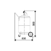 Picture of 43060 - Air Operated Waste Oil Drainer with 65 litre Capacity. Without Transparent Chamber