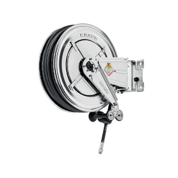 Picture of 8422.201 - Swivelling Hose Reel in AISI 304 Series 430, for Hot Water, with Black Rubber Hose of 10m