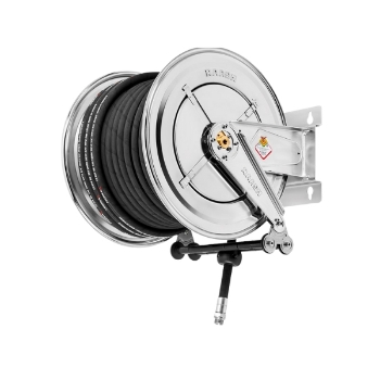 Picture of 8562.605 - Fixed Hose Reel in AISI 304 Series 560, for Diesel, with Black Antistatic Rubber Hose