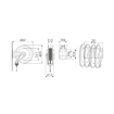 Picture of 8430.502 - Fixed Hose Reel Series 430, for Grease, 400 Bar, with Black Rubber Hose