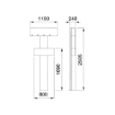 Picture of 39336 - Double Sided Service Column with 1 Support for 3+3 Hose Reels