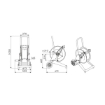 Picture of 236540.350 - Manual Trolley-Mounted Hose Reel Series 540, for Hot Water, 400 Bar, Without Hose