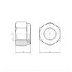Picture of 20OSN-BSP - Hexagonal Head Type Self-locking Nut - Steel - 20mm 