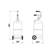 Picture of 32024 - Manual Wheel Mounted Oil Dispenser with Double Acting Pump. Equipped with a 24 litre Tank