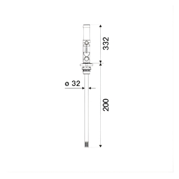 Picture of 35060-GF -Air-Operated Oil Pump 270 mm - Compression Ratio 3:1 - Working Pressure 8 bar