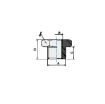 Picture of 104Z1238 - Reducer Paralell Male Female - Standard Fittings - 1/2" Male Thread To 3/8" Female Thread - Brass