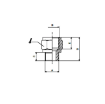 Picture of 1051414 - Extension Taper Male/Female - Standard Fitting - 1/4" Male Thread to 1/4" Female Thread - Brass