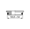 Picture of 11003/3 - Pressure Plug with Diameter ø 53,8-57 mm