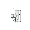 Picture of 11338 - Tee Piece Female - Standard Fittings - 3/8" Male Thread To 3/8" Female Thread with Female Tee - Brass