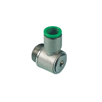 Picture of 150614 - Banjo Single - Push-In Fitting - 6mm Tube to 1/4" Male Thread - Polymer