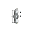 Picture of 2031200 - Connector Straight Line - Compression Fittings - 12mm Tube To 12mm Tube - Brass