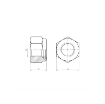 Picture of 20OSN-BSP - Hexagonal Head Type Self-locking Nut - Steel - 20mm 