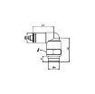 Picture of 220618 - Elbow Paralell Male Swivel - Push-in Fittings - 6mm Tube To 1/8" Male Thread - Brass
