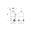Picture of 23024 - Wheel Mounted Pressure Sprayer 24 Litre, Aisi 304 Painted Stainless Steel With Level Gauge