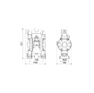 Picture of 2B3/16117TT52 - Diaphragm Pump Series 1/2" 120-Ppab With Springs, In Polypropylene, With Membrane In Ptfe, Stainless