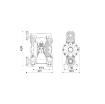 Picture of 2B4/26117EAI - Diaphragm Pump Series 1" 1000-Ppab In Polypropylene And Aluminum With Membranes In Epdm, Seats And B