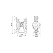 Picture of 2B4/26117TTI - Diaphragm Pump Series 1" 1000-Ppab In Polypropylene And Aluminum With Membranes In Ptfe+Hytrel®, Sea