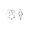 Picture of 2B8/16117NH5 - 60L/Min Dual Inlet Diaphragm Pump Series APPB-12 in Polypropylene & Aluminum