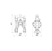 Picture of 2B8/16117NH52 - Dual Inlet Diaphragm Pump Series 1/2 "120-Ppab With Springs, In Polypropylene With Membrane In Nbr S
