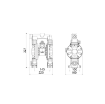Picture of 2B8/16117SS5 - Dual Inlet Diaphragm Pump Series 1/2" 120-Ppab In Polypropylene & Aluminum With Membranes In Santo