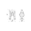 Picture of 2B8/16117TT5 - Dual Inlet Diaphragm Pump Series 1/2" 120-Ppab In Polypropylene & Aluminum With Membranes In Ptfe+