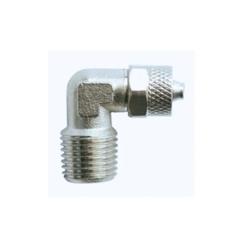 Picture of 3050814 - Elbow Taper Male - Quick Coupler - 8mm Tube To 1/4" Male Thread - Brass