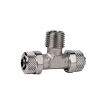 Picture of 3070814 - Tee Piece Male - Quick Coupler - 8mm Tube  To Tube with  1/4" Male Tee - Brass