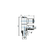 Picture of 330818 - Banjo Double - Swivel - Push-In Fitting - 8mm Tube to 1/8" Male Thread - Brass